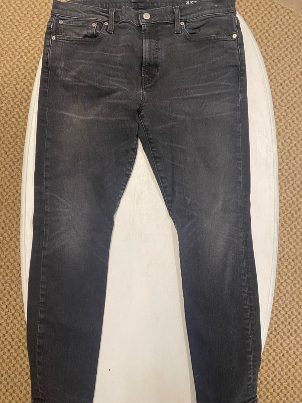 Madewell Black Slim Straight Stretch Jeans